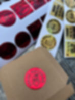Thumbnail: May All Be Merry and Bright Christmas Sticker intense glitter set of 20 - red