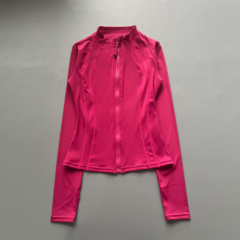 Thumbnail: Windproof Fitted Yoga Jacket for Women-Thickened Stand Collar Long Sleeve Cardig