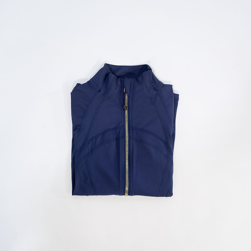 Thumbnail: Gold zipper yoga wear, slim-fitting and slimming women's sports jacket, breathab