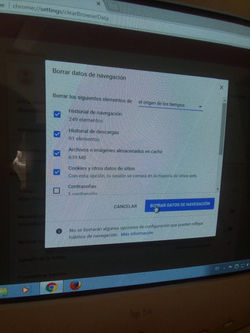 Eliminacion de datos de navegacion
