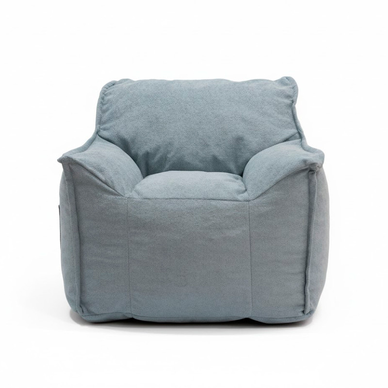 Puff Poltrona Nuvem Infantil - Tecido Bouclé Azul