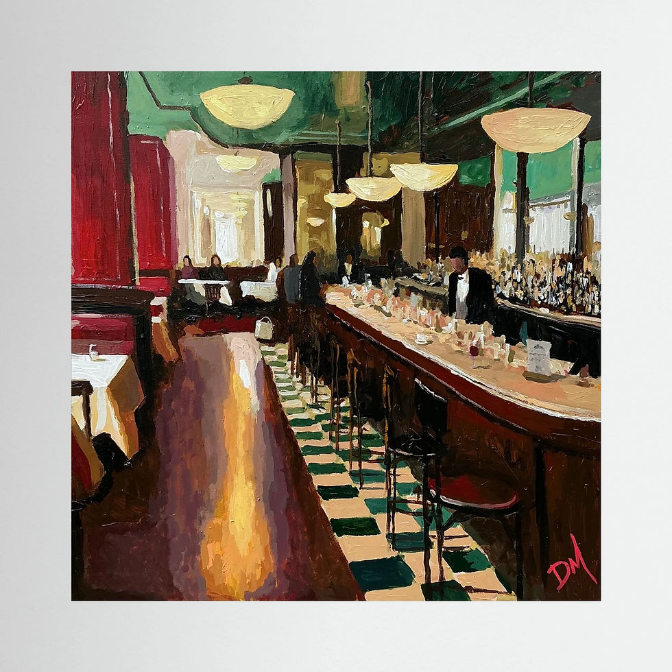 The Bar in Green and Red - Fine Art Print