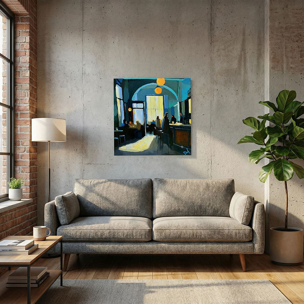 Thumbnail: The Bar in Blue - Fine Art Print