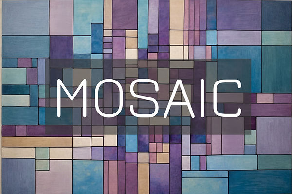A beautiful abstract mosaic featuring mu