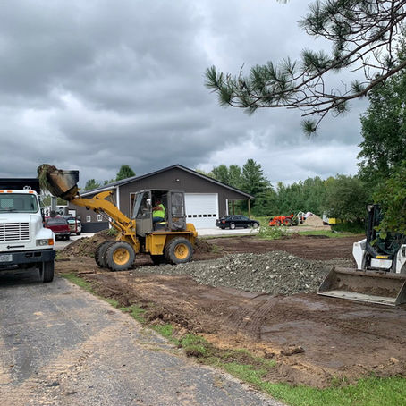 Here’s a recent job we wrapped up for a customer looking to create a solid parking space for their trailers. 