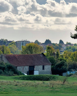 Barn in a field