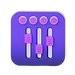 3D Purple Slider Faders Console Cutout.png