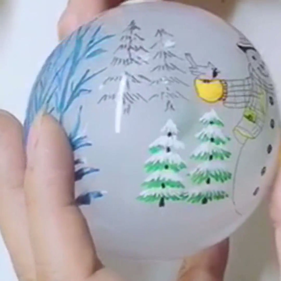 Thumbnail: 2025 Snowman and Cardinal hand painted