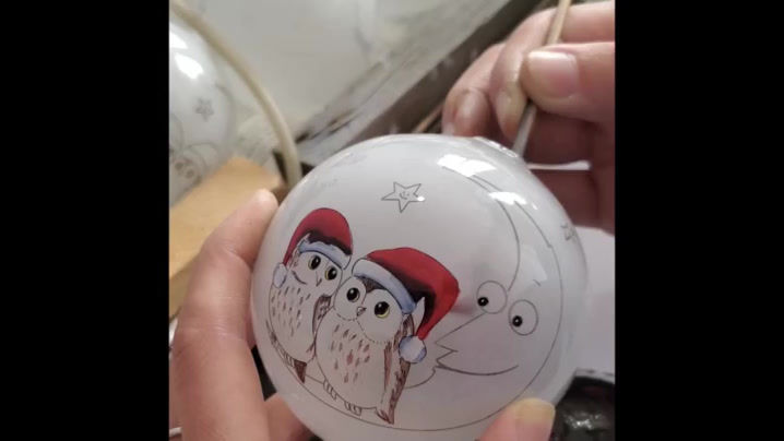 Thumbnail: I love you to the Moon and Back Hand-painted ornament