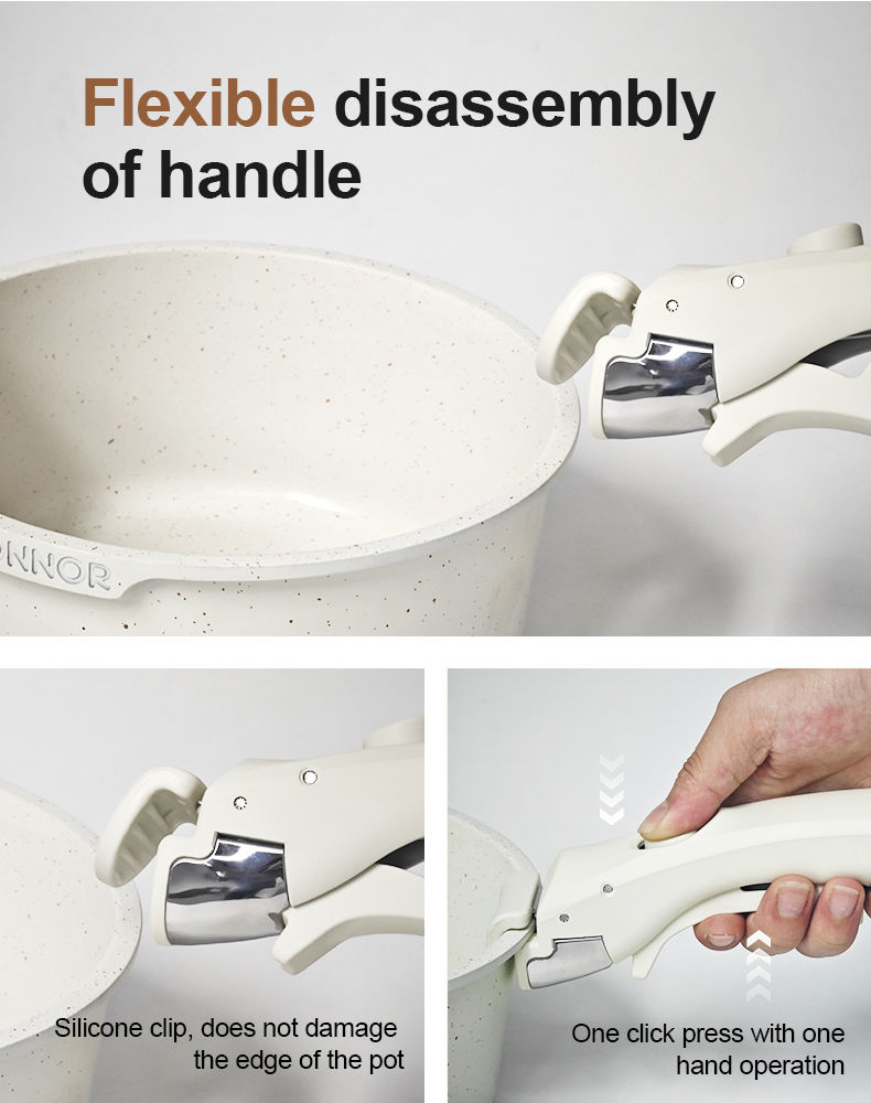 Thumbnail: Donnor Snap&Stack Cream Cookware Set