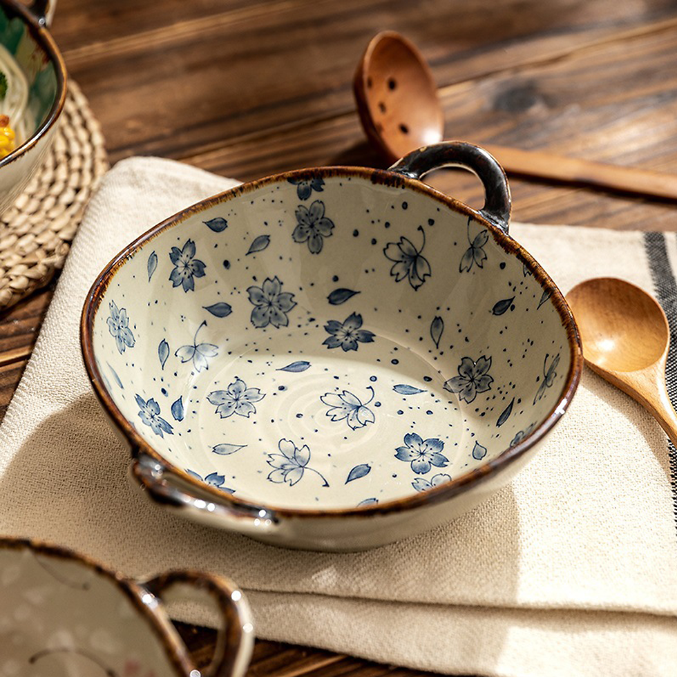 Thumbnail: Kyoto Handcrafted Ceramic Serving Bowl
