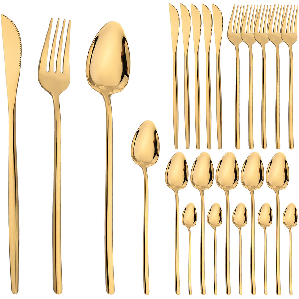 Thumbnail: Maison Royale Gold Flatware Set