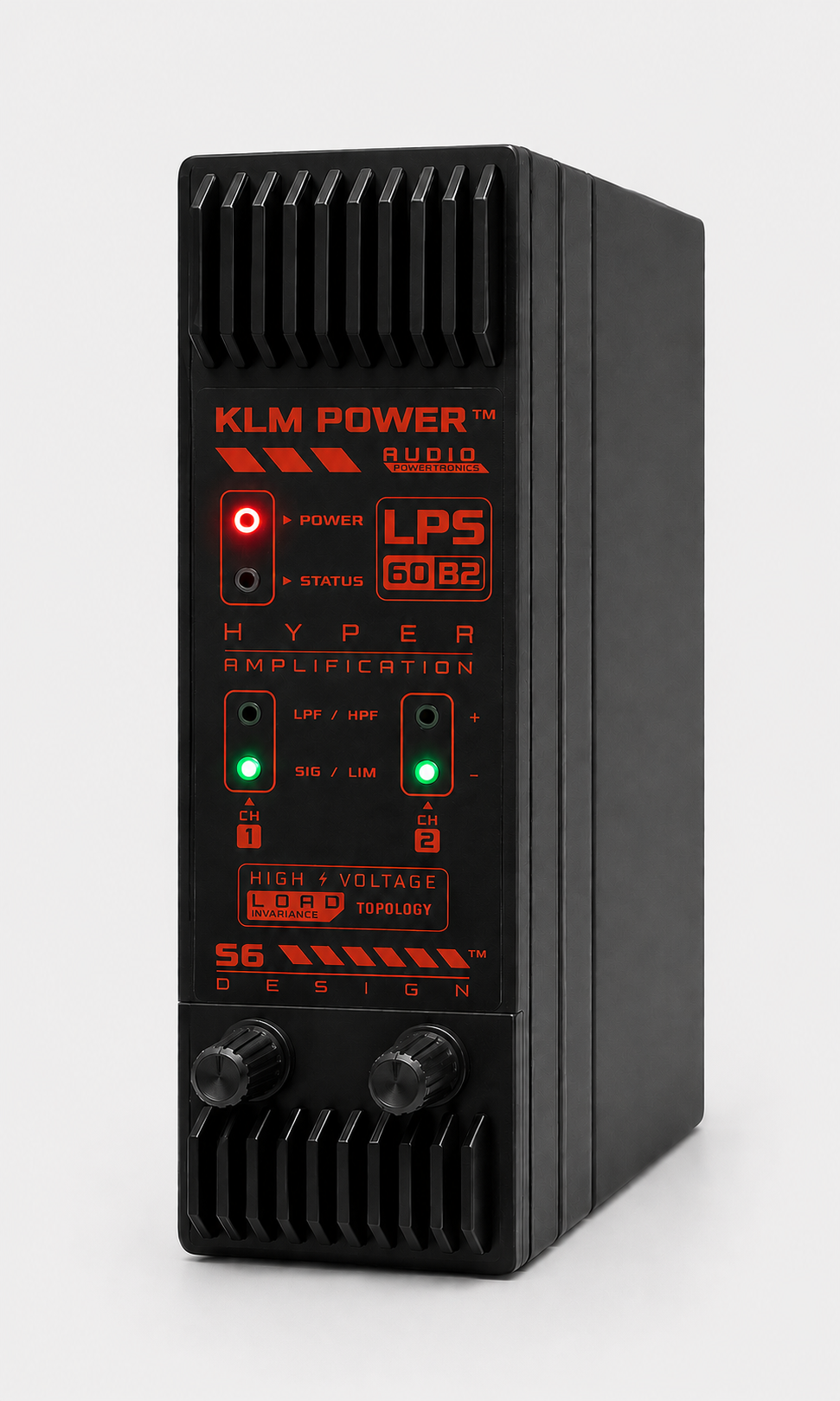 KLM LPS Series professional audio power amplifier with ultra-low distortion, high efficiency, and precision-engineered.