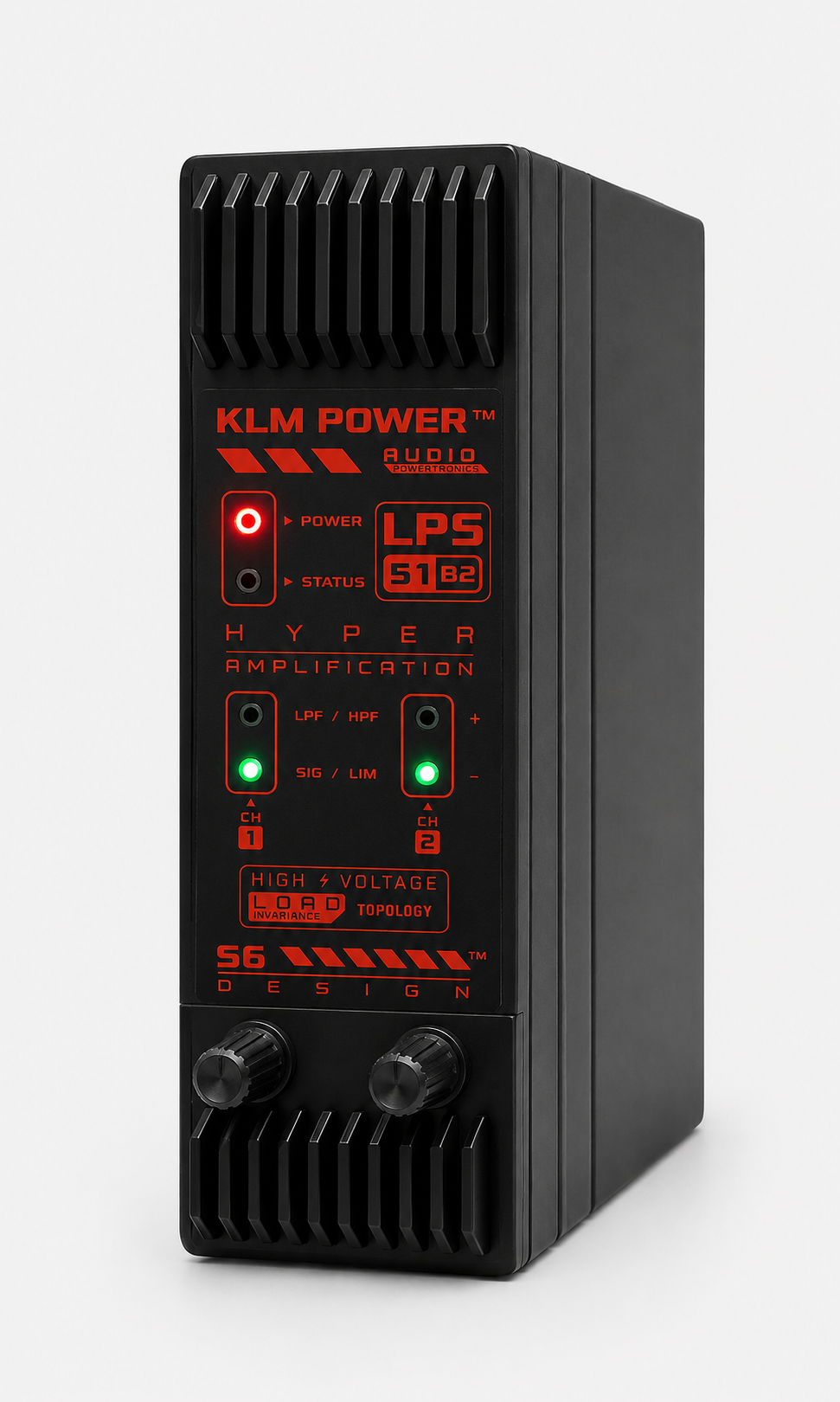 KLM LPS Series professional audio power amplifier with ultra-low distortion, high efficiency, and precision-engineered.