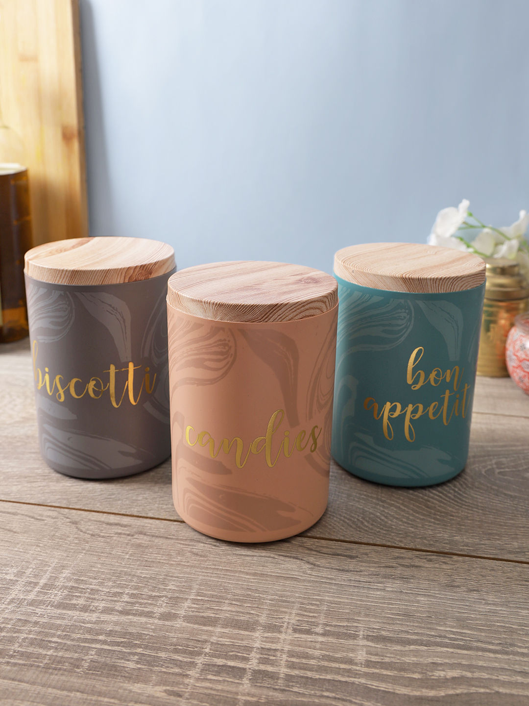 Tuscan Quirky Pastel Jars (Set of 3)