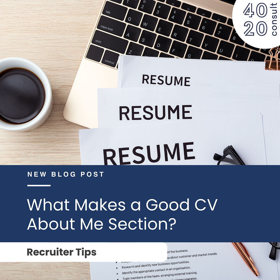 What Makes a Good CV About Me Section?