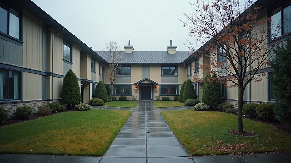 Wide angle view of a residential treatment facility in Seattle
