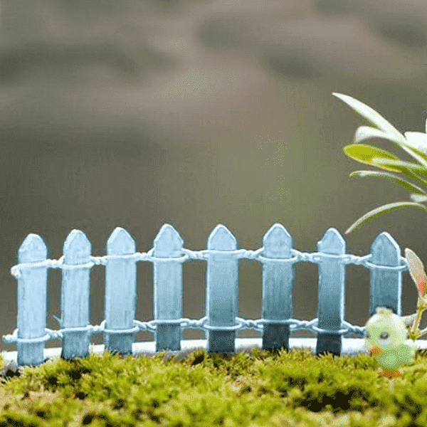 Light Blue Wooden Fence - Miniature