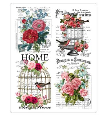 Home Blooms - Deco Transfer Sheet