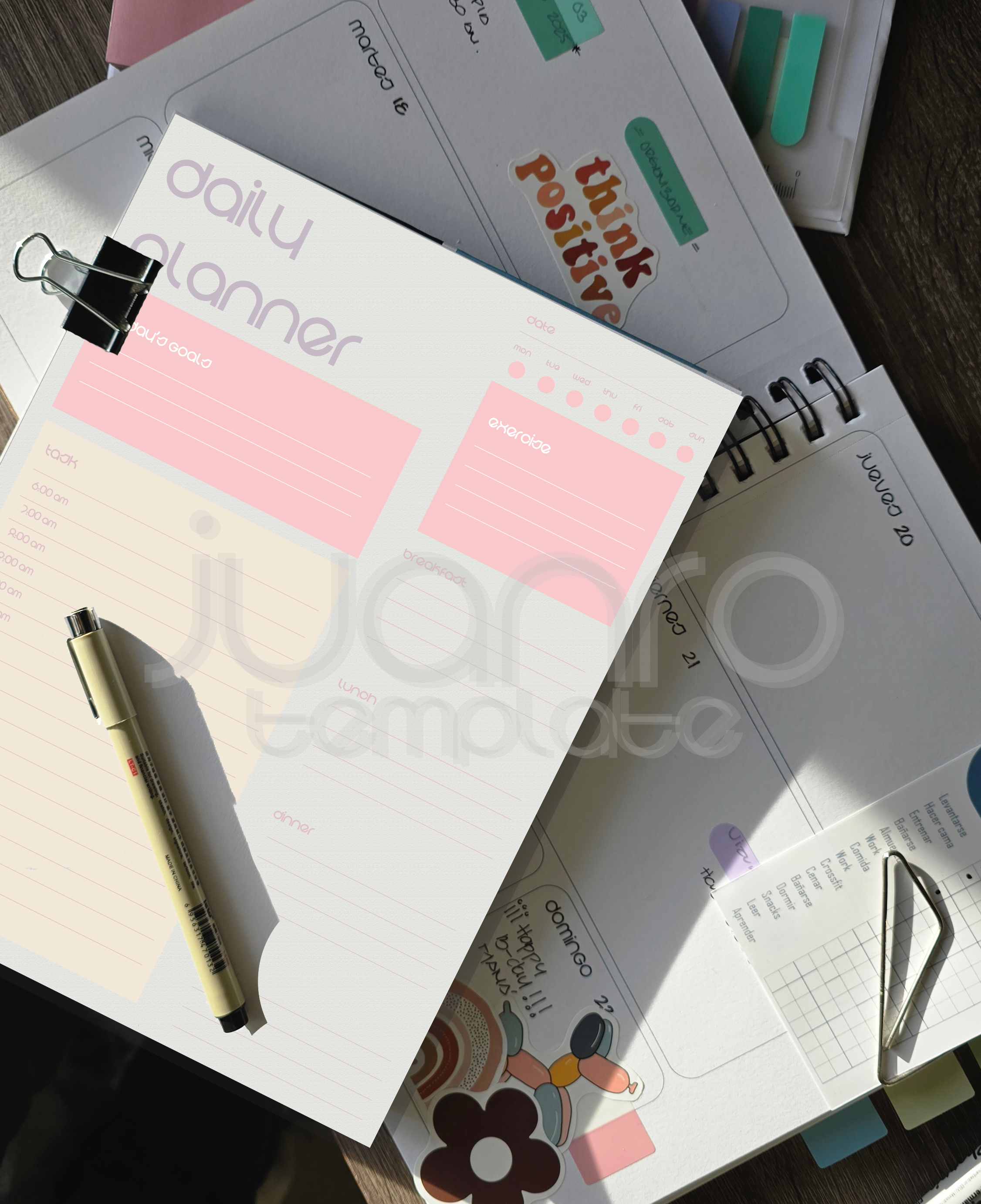 Daily Planner BAU PINK EN