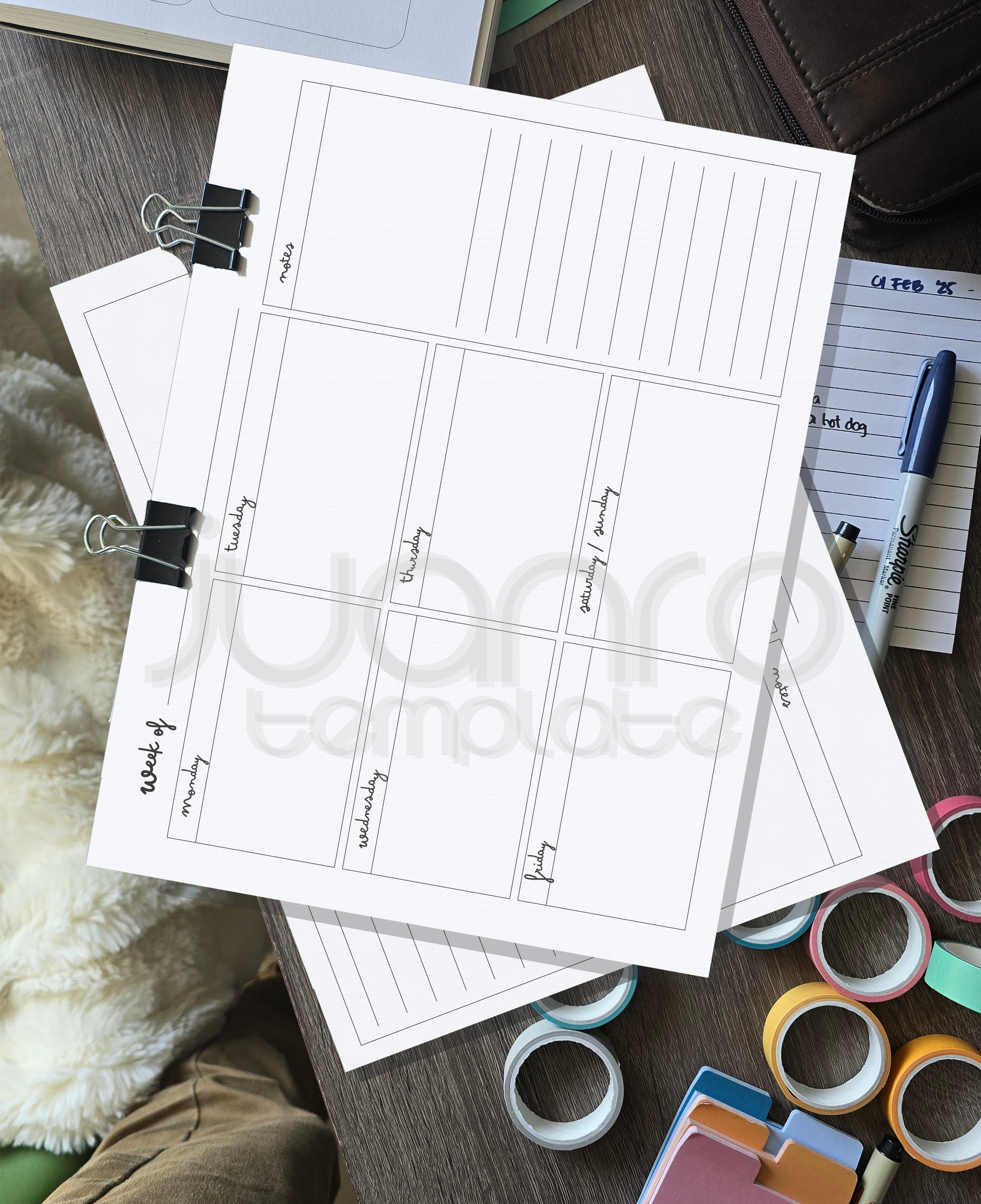 Weekly Planner BIMB NEGRO EN