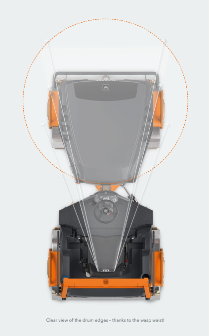 Thumbnail: Hamm HD 8 VV technical view showing 3-point articulation and steering radius for high-precision site work.