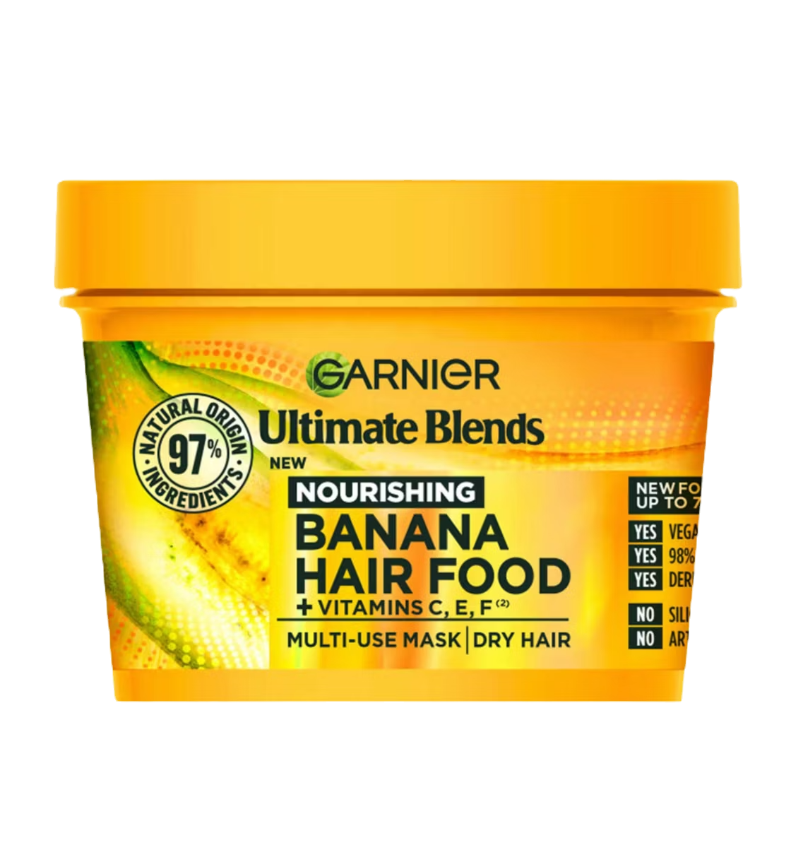 Garnier Ultimate Blends Hair Food, Banana 3-in-1 Dry Hair Mask Treatment - 400ml