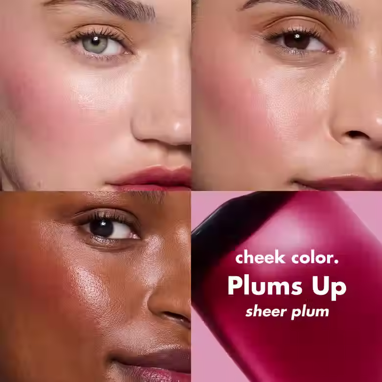 Thumbnail: e.l.f. Sheer For It Blush Tint - Buildable Stain For Lips + Cheek - Plums Up