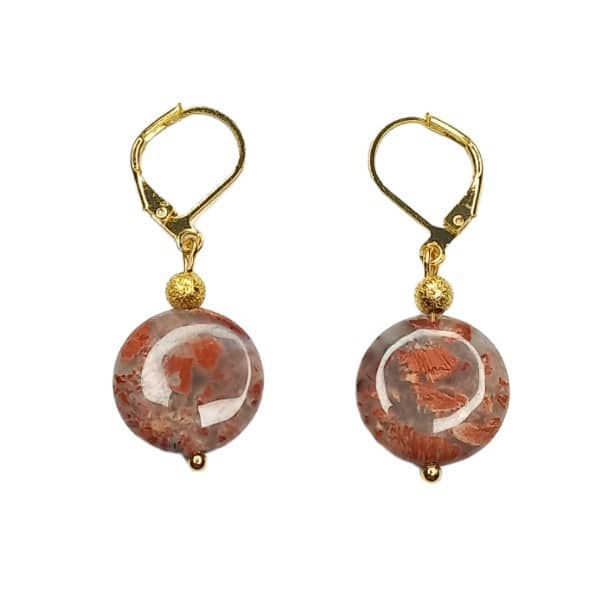 Aretes de piedra jasper - JCO002366
