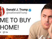 Top Michigan Realtor, Brett Knybel, reacting to a social media post saying ‘Time to Buy a Home’ attributed to Donald Trump, symbolizing national housing market pressure and buyer uncertainty.