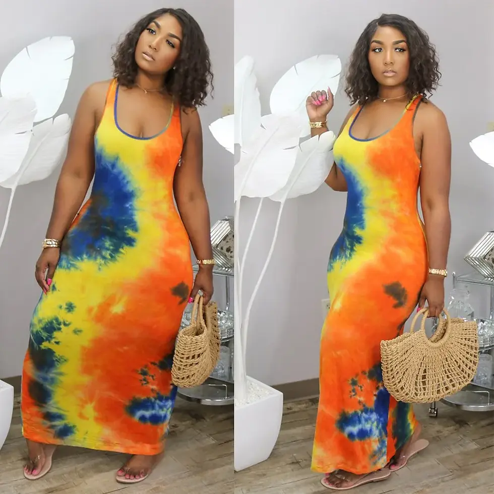 Thumbnail: Women’s Printed Long Summer Dress Sexy Casual Maxi Dress Lightweight