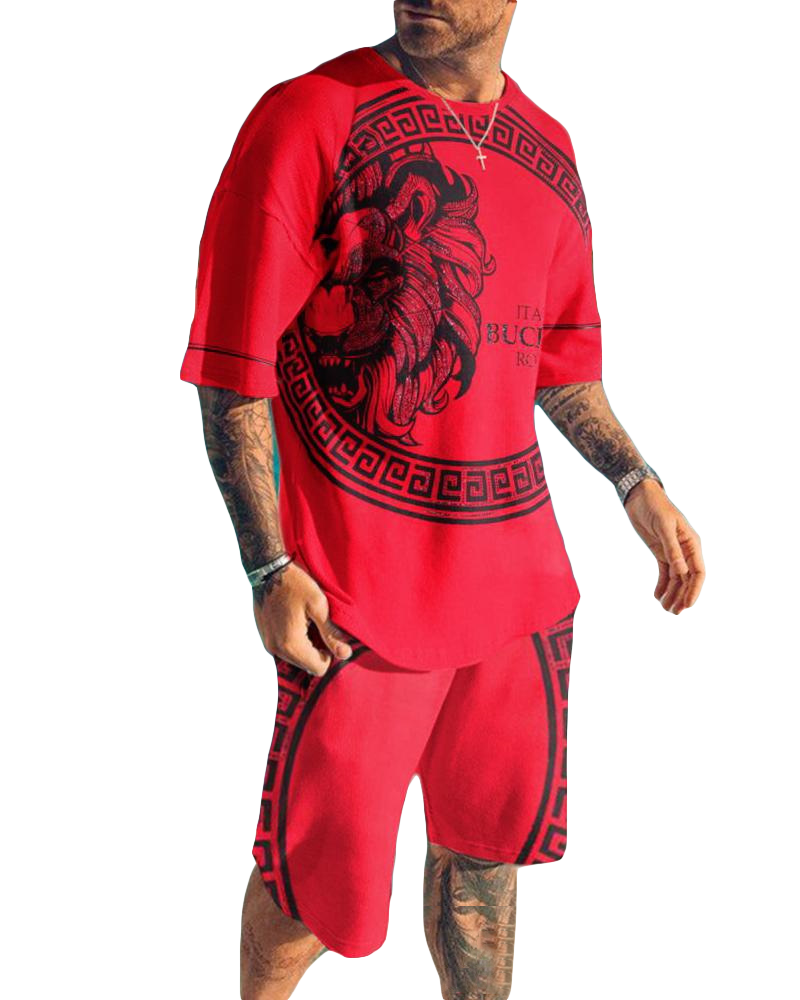 Thumbnail: Street Wear Printed Tracksuit Set