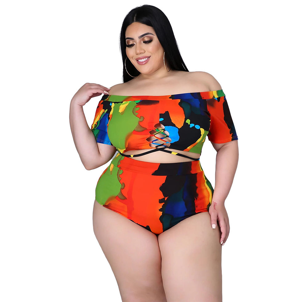 Thumbnail: Trendy Plus Size Women Swimwear