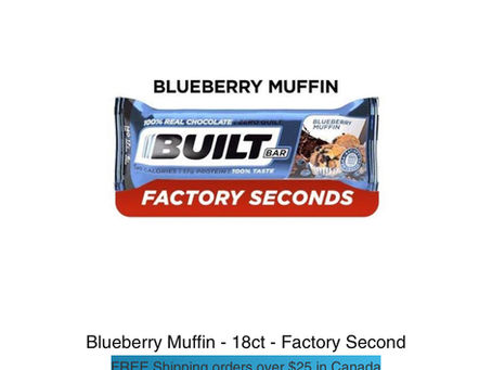 Blueberry Muffin Built Bars Checkout Deal!