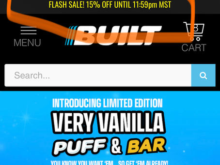 OVER: Flash Built Bar Sale 15% off!