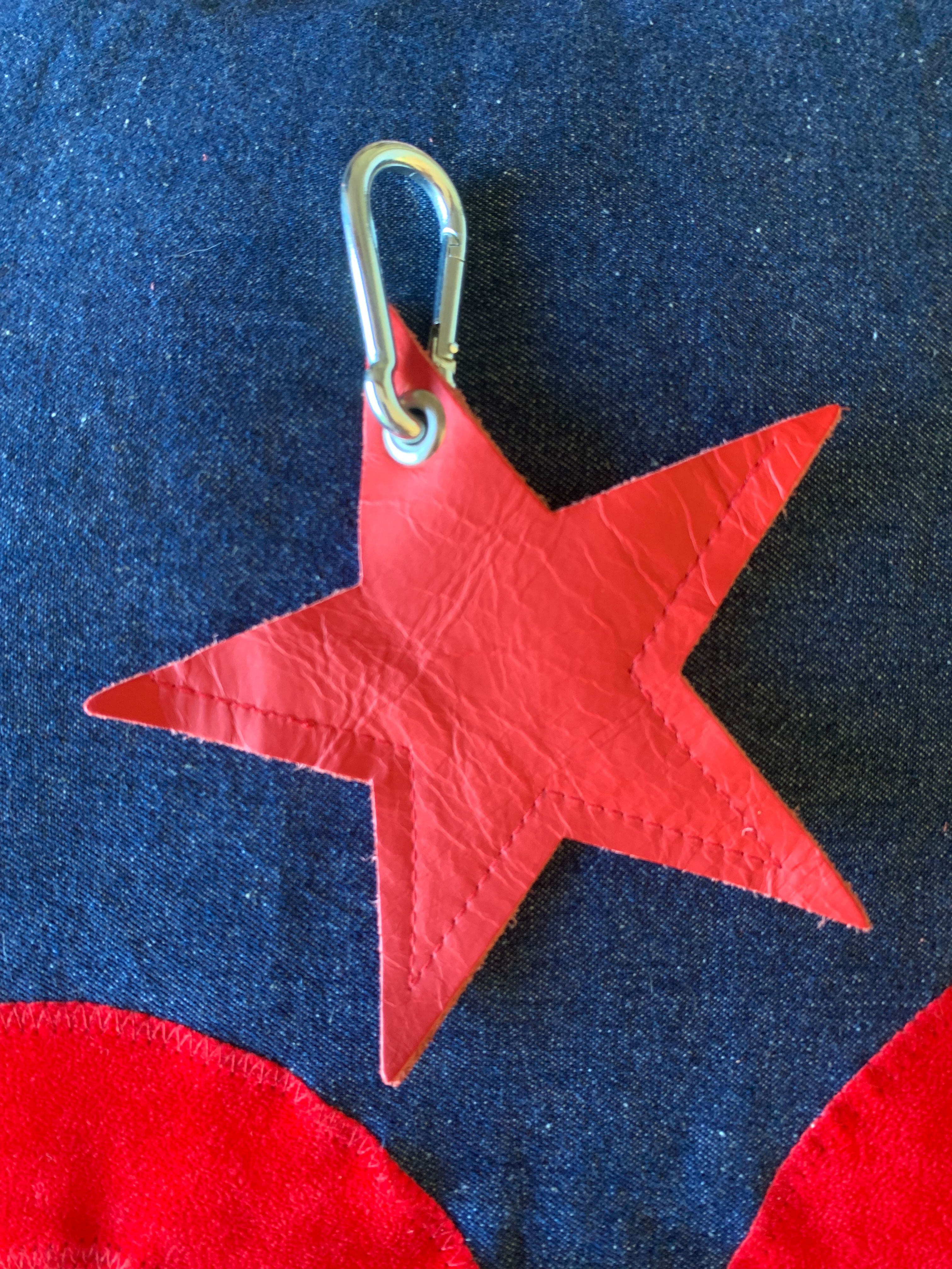 Porte sac à crottes — Pochette étoile rouge
