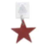 porte sac a crottes forme étoile en cuir rouge