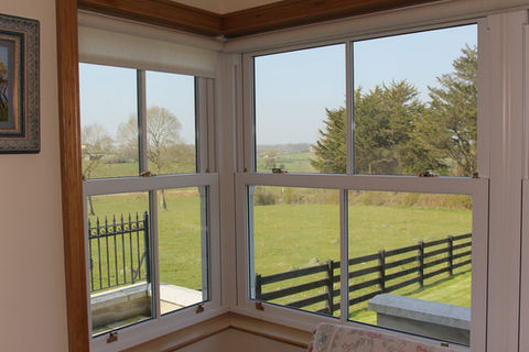 corner sash windows in the countryside