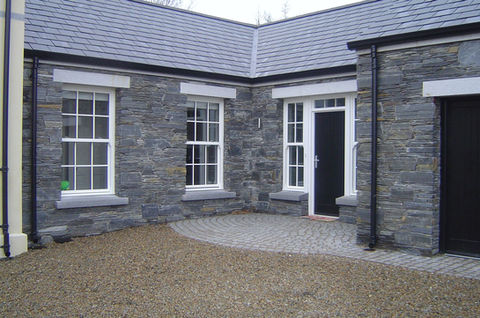 white frame sash windows 