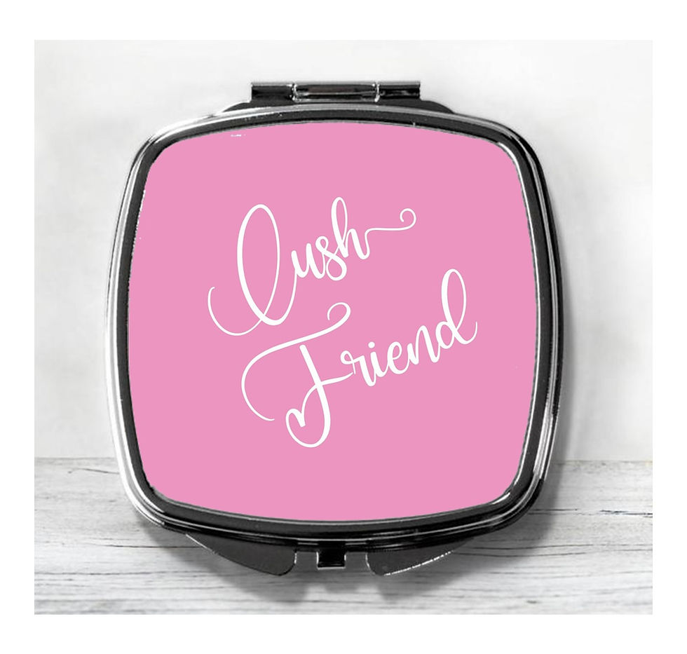 Pink Lush Friend Compact Mirror Littleprinthouse pink-lush-friend-compact-mirror-littleprinthouse