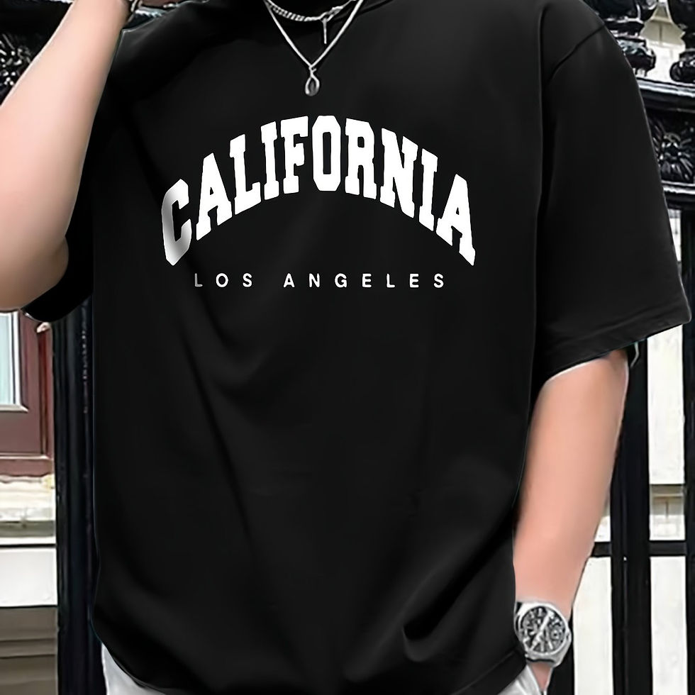 Miniatura: Camiseta Masculina Verão 100% Algodão Oversized Estampa CALIFORNIA