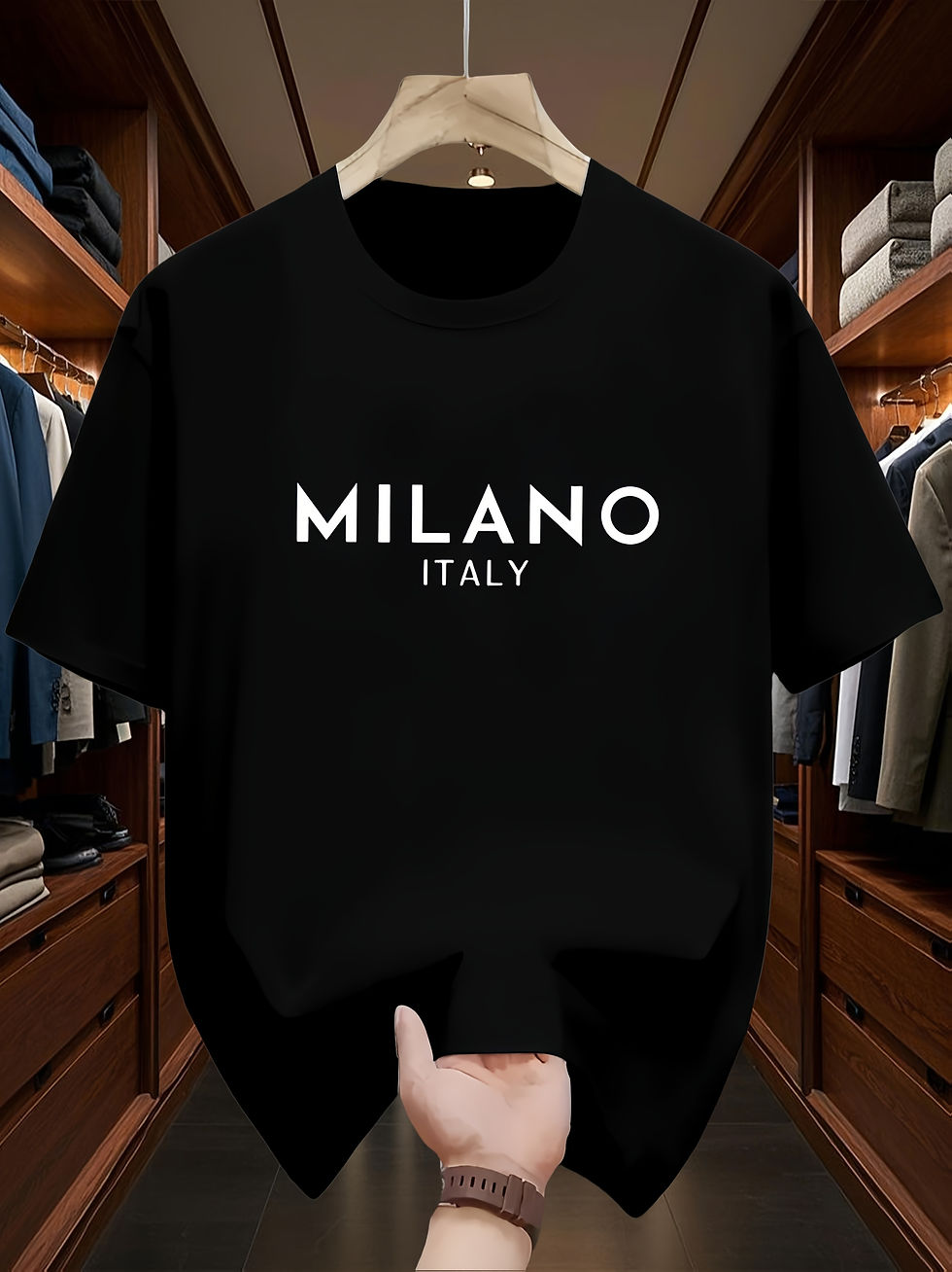 Miniatura: Camiseta Masculina 100% Algodão Oversized Estilo Italiano Milan