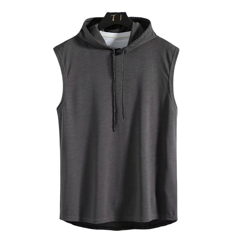 Miniatura: Regata Masculina com Capuz - Sem Mangas Academia Musculação Fitness Verão