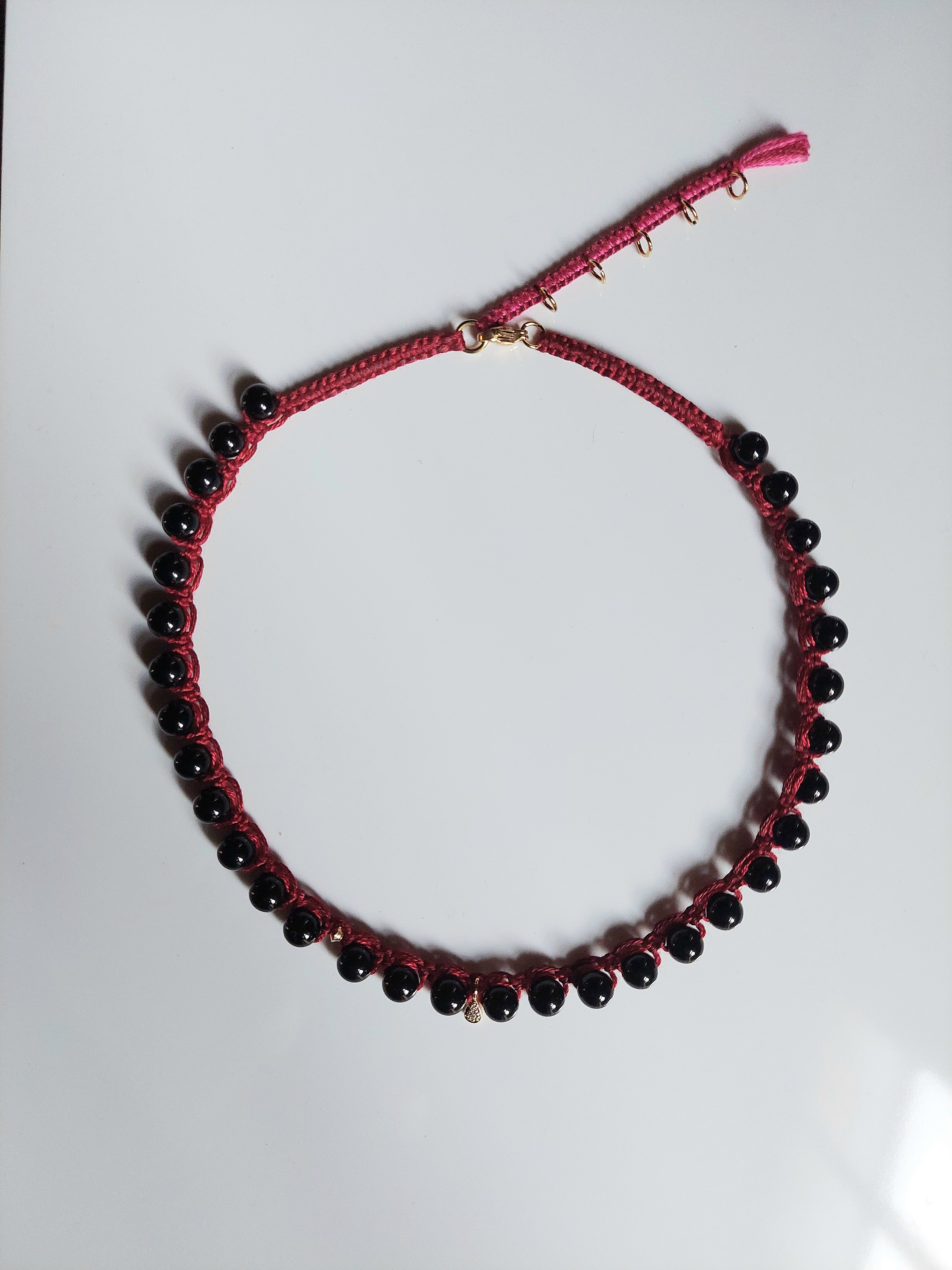 Collier MARGARET bordeaux