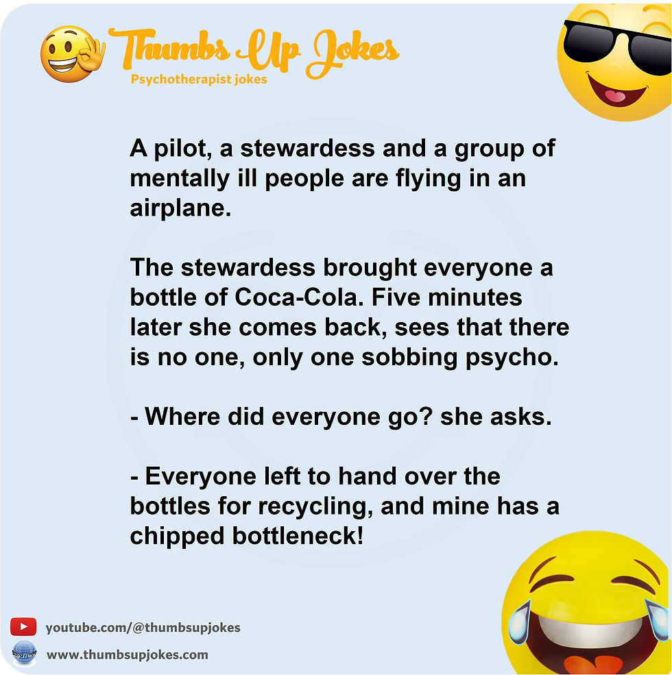 Dark humor joke about mentally ill people on a plane