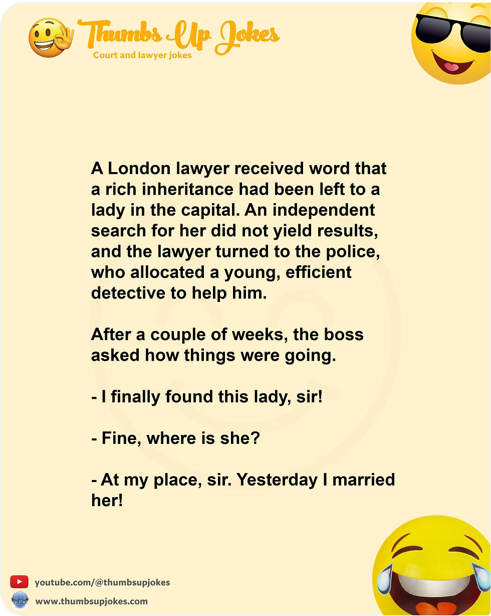 Joke about a lawyer and detective