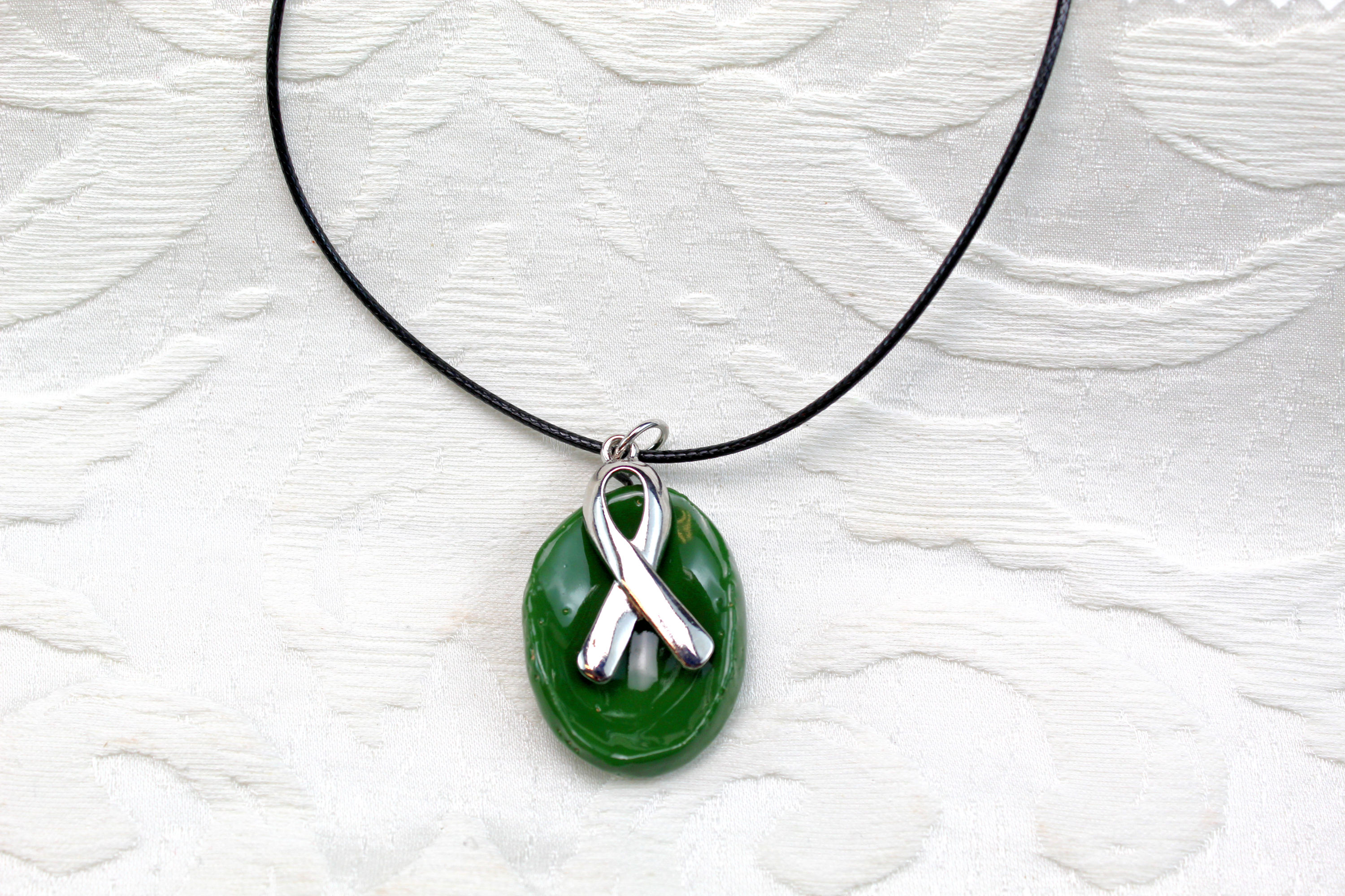 Fight Cancer (Green Glaze) Necklace
