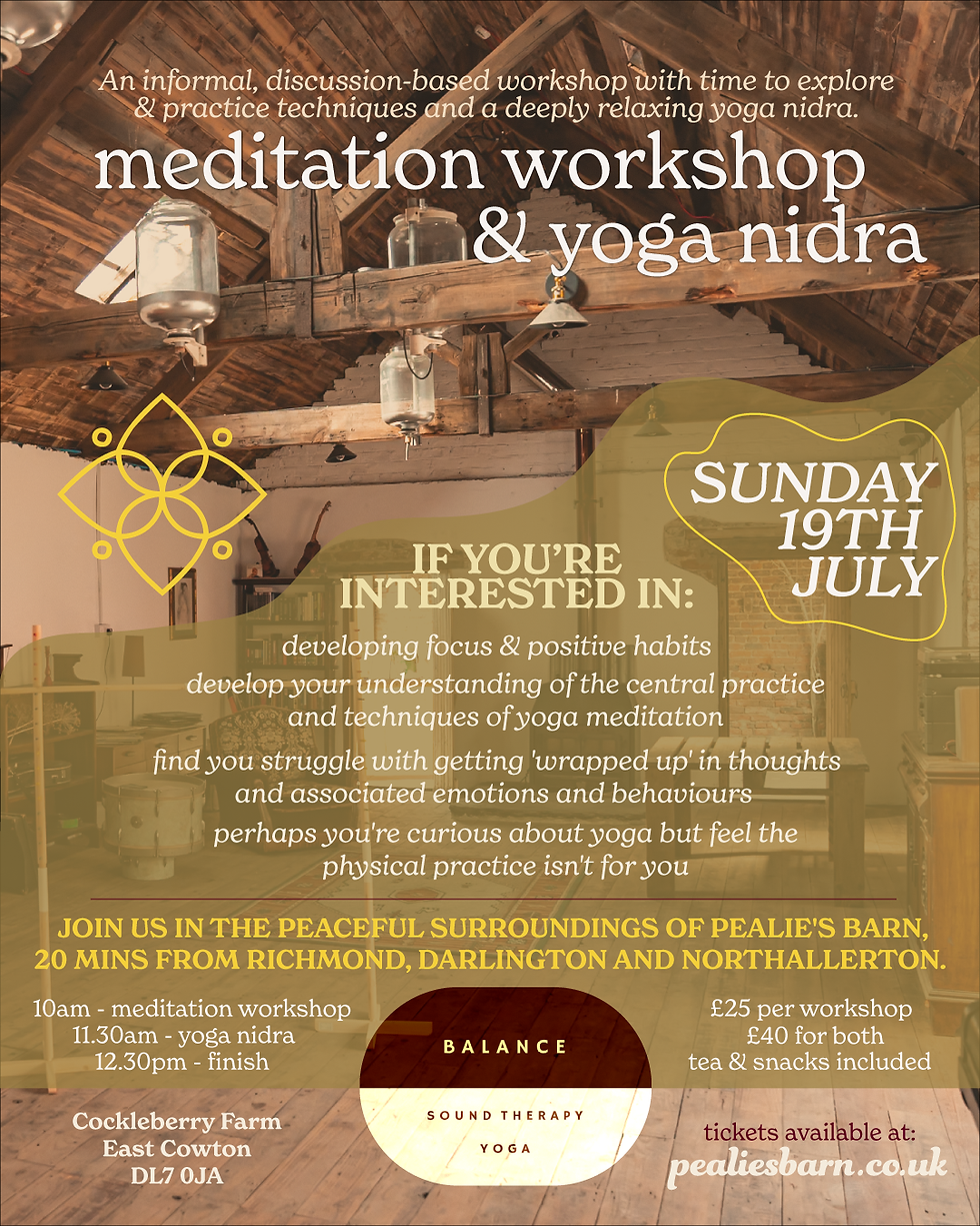 Meditation Workshop & Yoga Nidra with Balance Therapy