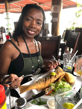 Corvina frito con patacon