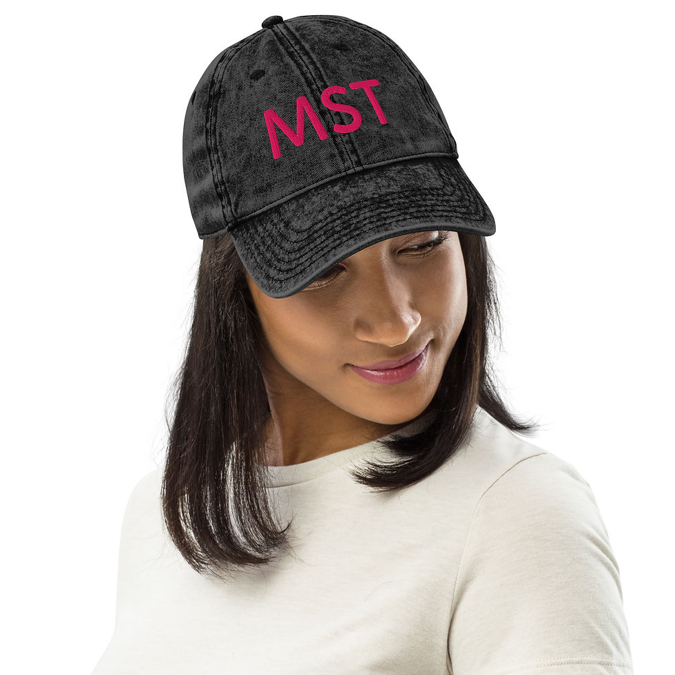 Thumbnail: Mountain Standard Time "MST" Dad Cap — Minimalist Mountain Time Zone Hat